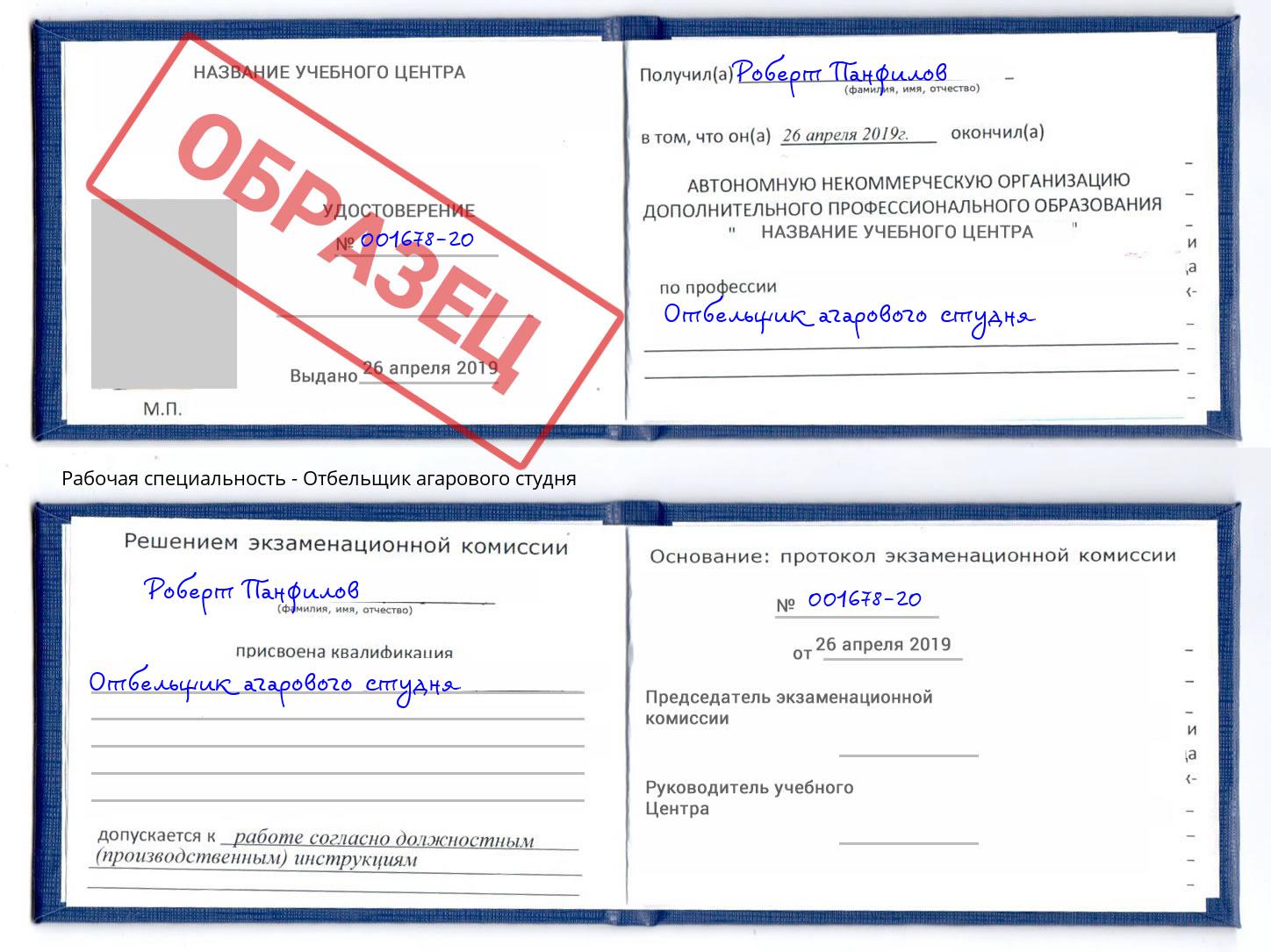 Отбельщик агарового студня Киржач