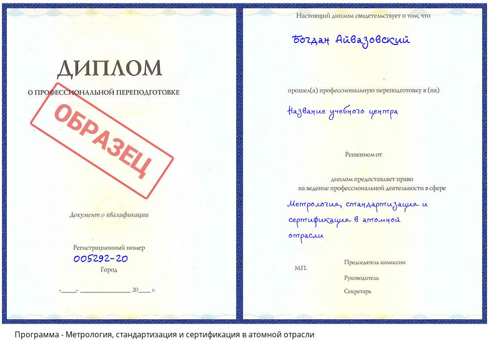 Метрология, стандартизация и сертификация в атомной отрасли Киржач